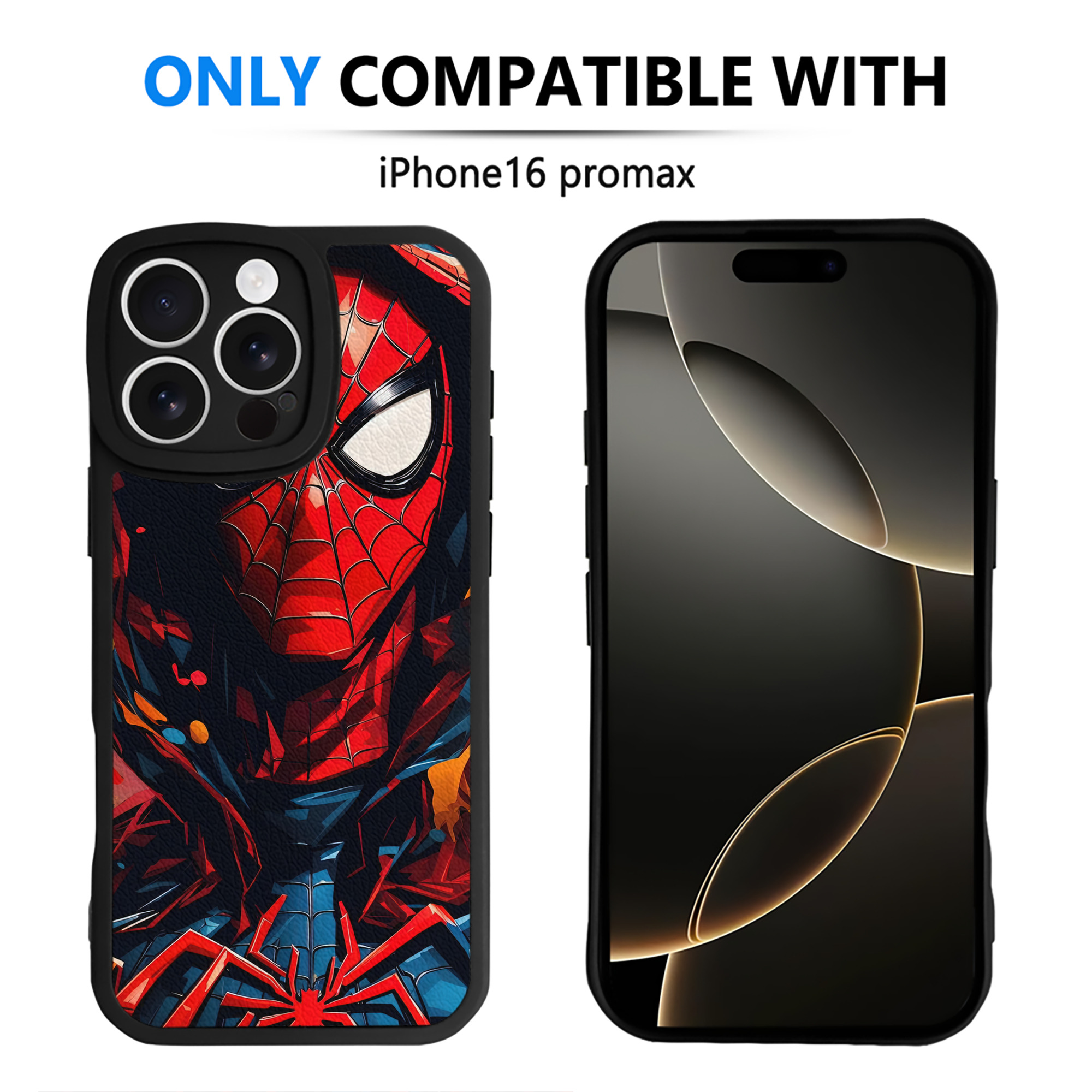 （画像用） Spider Man スパイダーマン 【iPhone 16シリーズ対応】シリコンスマホケース（レザー調） 材質：シリコン